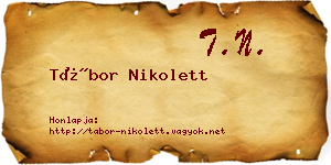Tábor Nikolett névjegykártya